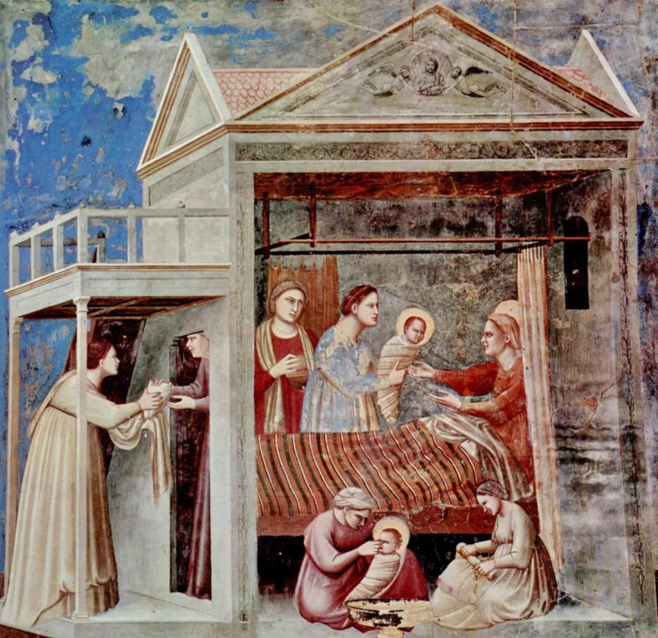Giotto di Bondone: Szűz Mária születése