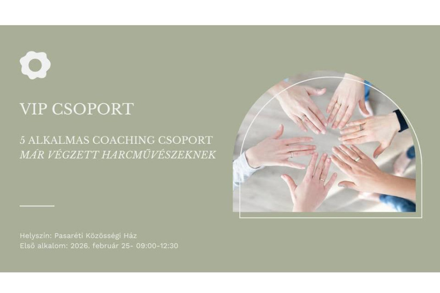 VIP-csoport  Csoportcoaching alkalmak v&eacute;gzett HarcMűv&eacute;szeknek